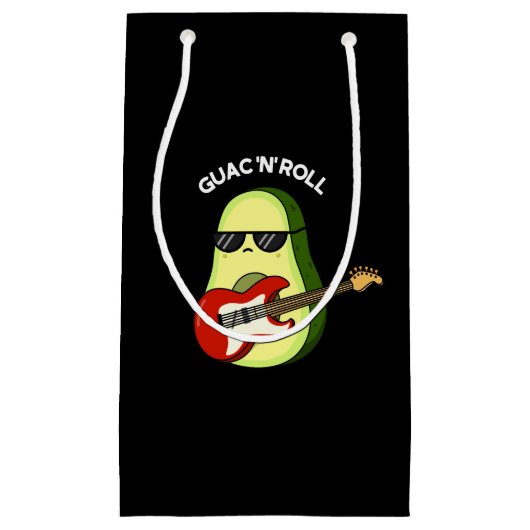 Petit Sac Cadeau Guac Et Roll Amusant Avocado Pun Dark BG (Devant)
