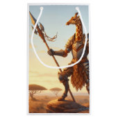 Petit Sac Cadeau Guerrier de girafe (Dos)