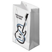 Petit Sac Cadeau Guitare stylisée de texte personnalisé (Devant Angle)