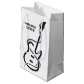 Petit Sac Cadeau Guitare stylisée de texte personnalisé (Dos Angle)