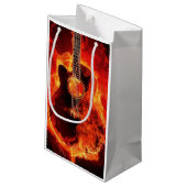 Petit Sac Cadeau Guitare sur le feu (Dos Angle)