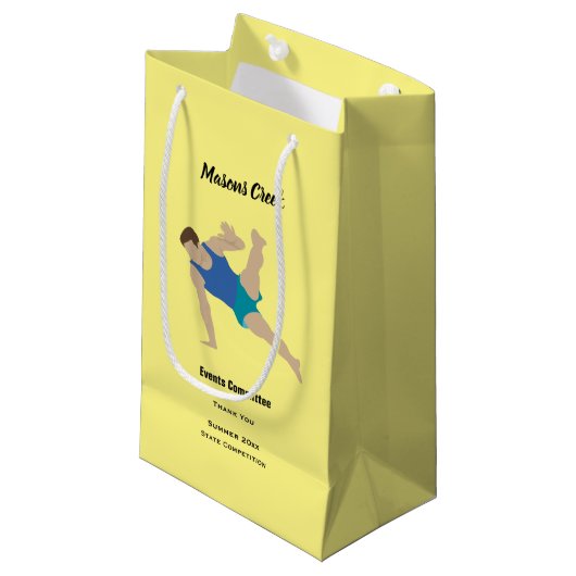 Petit Sac Cadeau Gymnaste masculin (Devant Angle)