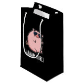 Petit Sac Cadeau Haaam Gurl Funny Pig Pun Dark BG (Devant Angle)