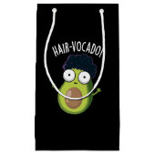 Petit Sac Cadeau Hair-vocado Drôle Avocado Puns Dark BG (Devant)