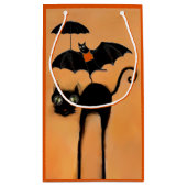 Petit Sac Cadeau Halloween Black Cat and Bat (Dos)