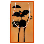 Petit Sac Cadeau Halloween Black Cat and Bat (Devant)