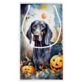 Petit Sac Cadeau Halloween Bluetick Coonhound avec la peur Citrouil (Dos)