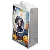 Petit Sac Cadeau Halloween Bluetick Coonhound avec la peur Citrouil (Dos Angle)