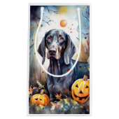 Petit Sac Cadeau Halloween Bluetick Coonhound avec la peur Citrouil (Devant)