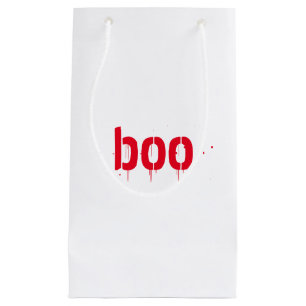 Petit Sac Cadeau Halloween boo rouge sang effrayant traitement