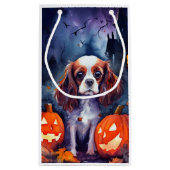 Petit Sac Cadeau Halloween Cavalier King Charles Citrouille espagno (Dos)