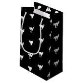 Petit Sac Cadeau Halloween chat noir et blanc motif (Dos Angle)