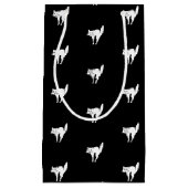 Petit Sac Cadeau Halloween chat noir et blanc motif (Devant)