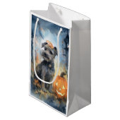 Petit Sac Cadeau Halloween Chesapeake Bay Terrier Avec Citrouilles (Devant Angle)