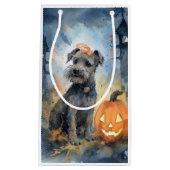 Petit Sac Cadeau Halloween Chesapeake Bay Terrier Avec Citrouilles (Devant)