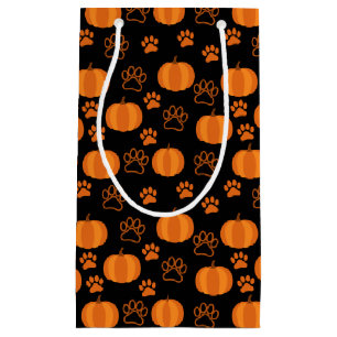 Petit Sac Cadeau Halloween citrouille et Paws