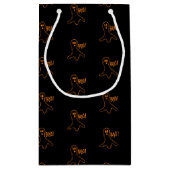 Petit Sac Cadeau Halloween fantôme noir orange motif (Dos)