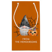 Petit Sac Cadeau Halloween Gnome Trick ou traitement (Dos)