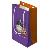 Petit Sac Cadeau Halloween Gnome Trick ou traitement (Devant Angle)