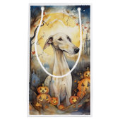 Petit Sac Cadeau Halloween Greyhound Avec La Peur Citrouille (Devant)