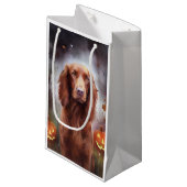 Petit Sac Cadeau Halloween Rouge irlandais Setter avec la peur Citr (Devant Angle)