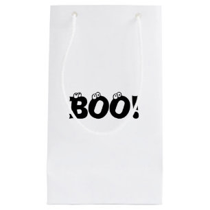 Petit Sac Cadeau Halloween Scary Boo ! yeux bealls noir blanc gâter