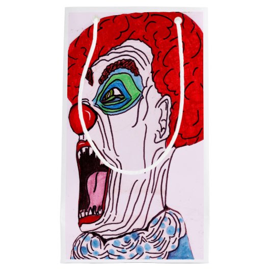 PETIT SAC CADEAU HALLOWEEN SCREAMING CLOWN (Devant)