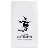 Petit Sac Cadeau Halloween sorcière noir et blanc traitement person (Dos)