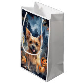 Petit Sac Cadeau Halloween Terrier Australien Avec Peur Citrouille (Dos Angle)