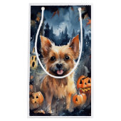 Petit Sac Cadeau Halloween Terrier Australien Avec Peur Citrouille (Devant)