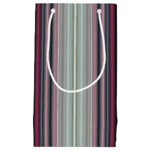 Petit Sac Cadeau HAMbyWG - rayure grise de Tourmaline de cerise