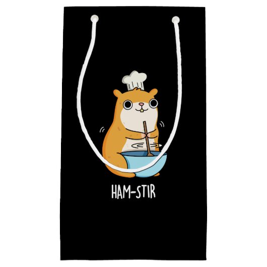 Petit Sac Cadeau Hamstir Funny Chef Hamster Pun Dark BG (Devant)