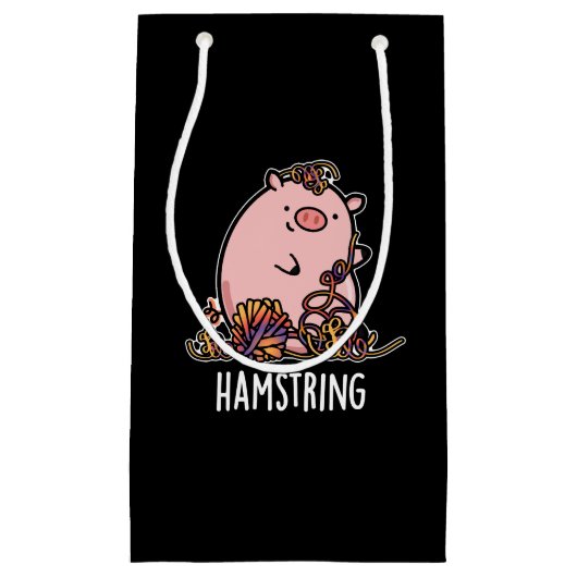Petit Sac Cadeau Hamstring Funny Pig Pun Dark BG (Devant)