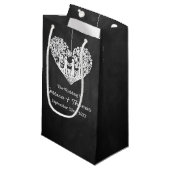 Petit Sac Cadeau Hanging Heart Tree Chalkboard Mariage Collection (Devant Angle)