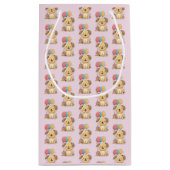 Petit Sac Cadeau Happy 1st Birthday Gift Wrap, Custom Puppy  (Dos)