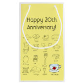 Petit Sac Cadeau Happy 20th Mariage Anniversary Bag pour votre cade (Dos)