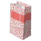 Petit Sac Cadeau Happy 80th Coral/White Random Number Motif (Dos Angle)