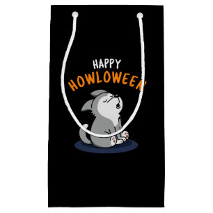 Petit Sac Cadeau Happy Howloween Funny Chien Pun Dark BG