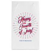 Petit Sac Cadeau Happy Quart de Juillet étoiles feu d'artifice pers (Dos)