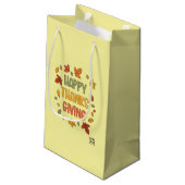 Petit Sac Cadeau Happy Thanksgiving - Yellow Theme (Dos Angle)