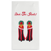 Petit Sac Cadeau Haut talons rouges avec couronnes de Noël (Dos)