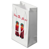 Petit Sac Cadeau Haut talons rouges avec couronnes de Noël (Dos Angle)