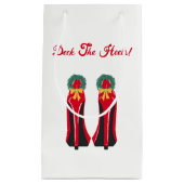 Petit Sac Cadeau Haut talons rouges avec couronnes de Noël (Devant)