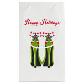 Petit Sac Cadeau Haut talons verts avec Sucres de canne (Dos)
