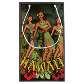 Petit Sac Cadeau Hawaii Aloha Palm Hula Art Design (Dos)