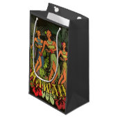 Petit Sac Cadeau Hawaii Aloha Palm Hula Art Design (Devant Angle)