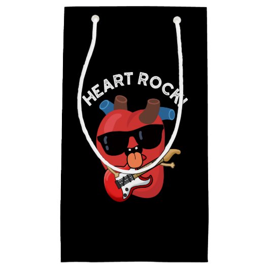 Petit Sac Cadeau Heart Rock Funny Music Pun Dark BG (Devant)