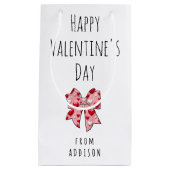 Petit Sac Cadeau Heureuse Sainte-Valentin Coquette Bow Coeur Motif (Devant)