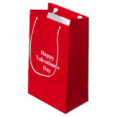 Petit Sac Cadeau Heureuse Sainte-Valentin, rouge blanc mignon (Dos Angle)