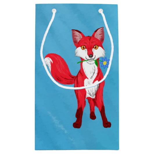 Petit Sac Cadeau Heureux Fox (Dos)
